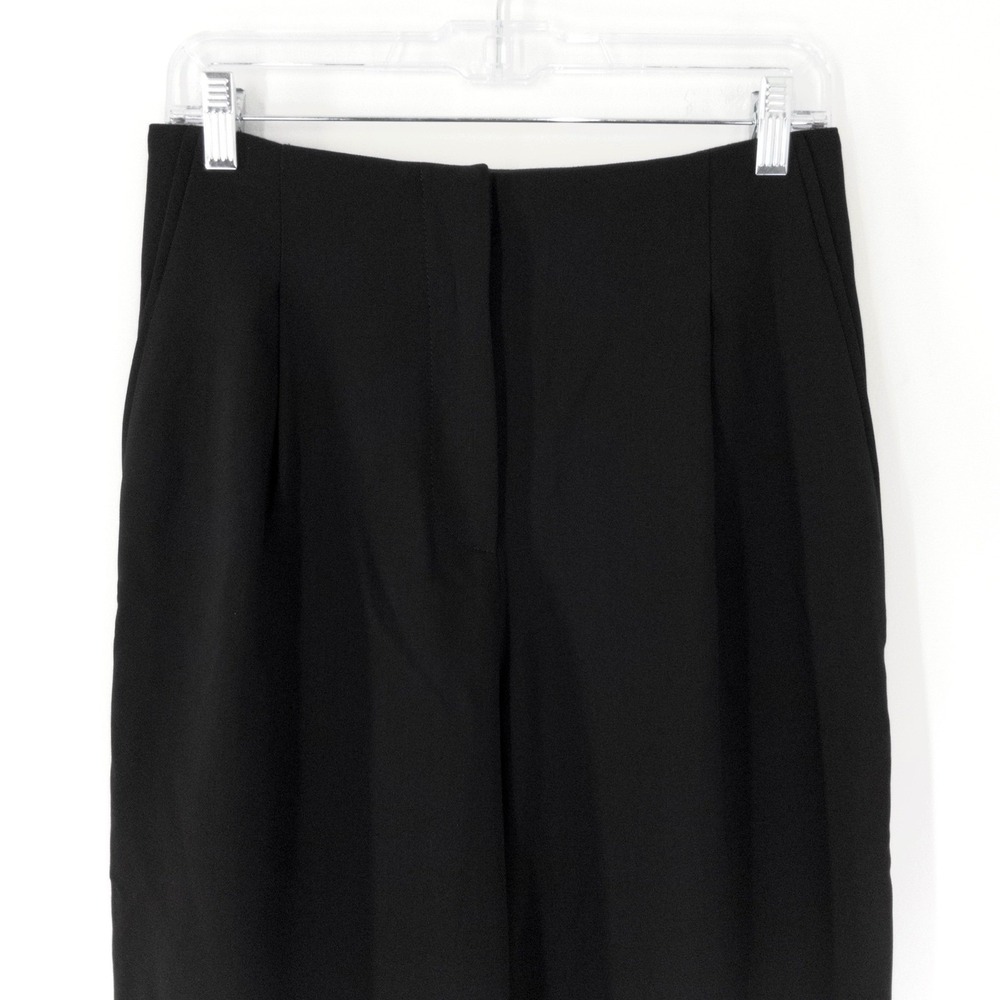 NEW Giorgio Armani Women's Black Super 150's Wool Pleated Pants IT 40 US 38/8 - Picture 3 of 12